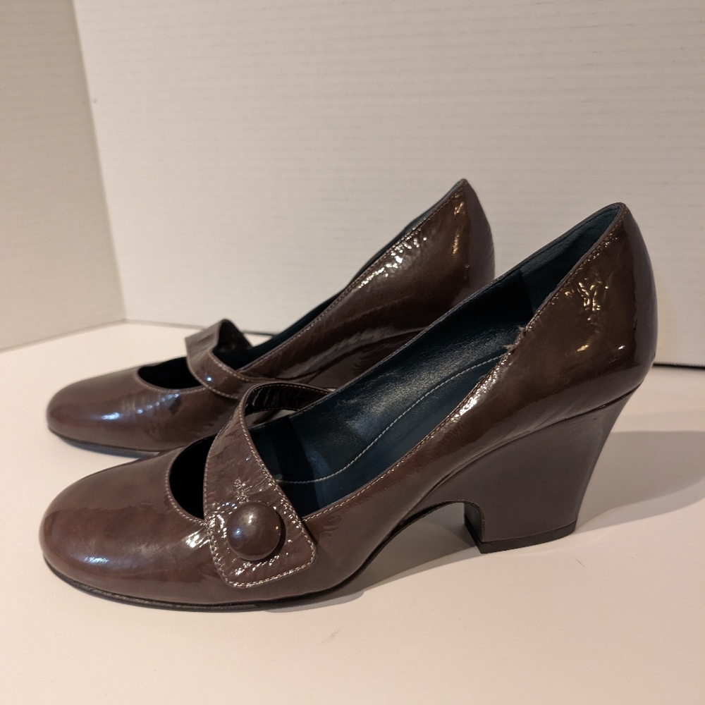 Brown Leather Pumps by  biala Made In Italy Sz. 8.5‎